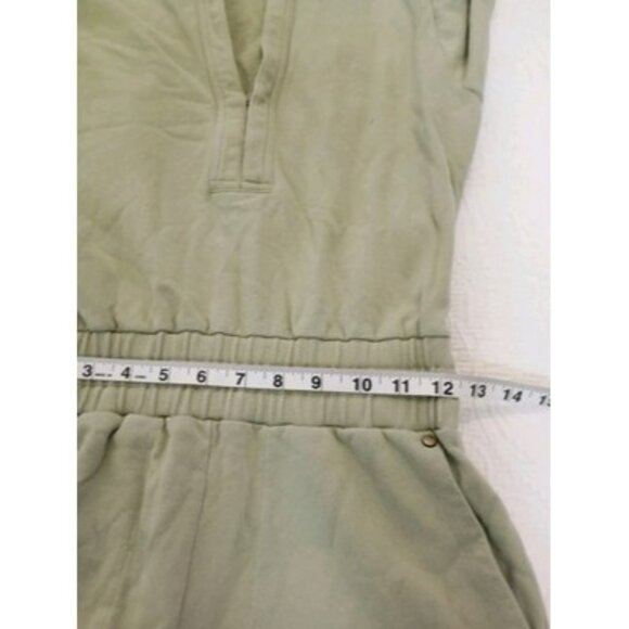 Intermix Hooded Romper Size P Green  With Drawstring Waist & Short Sleeves - Picture 10 of 13